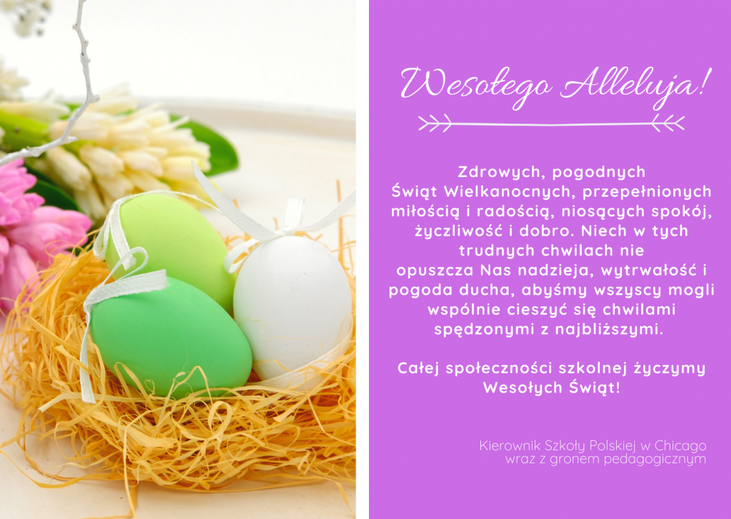 Życzenia wielkanocne od Rady Pedagogicznej