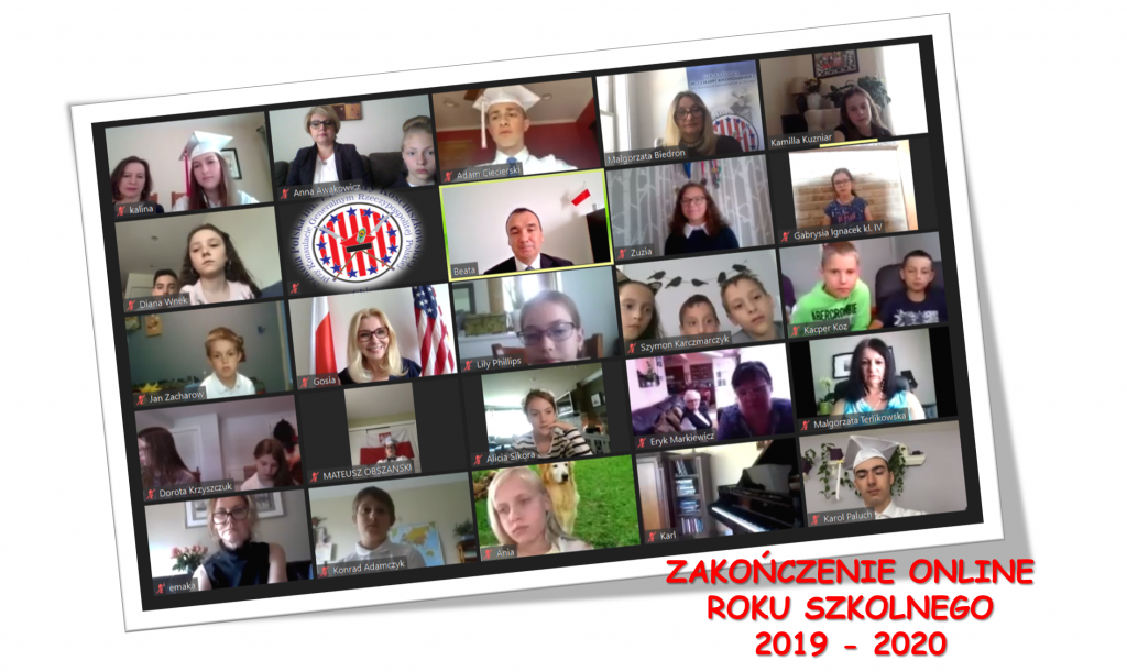Zakończenie roku szkolnego 2019/2020 online