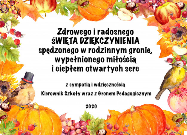 Święto Dziękczynienia – dzień wolny od zajęć lekcyjnych