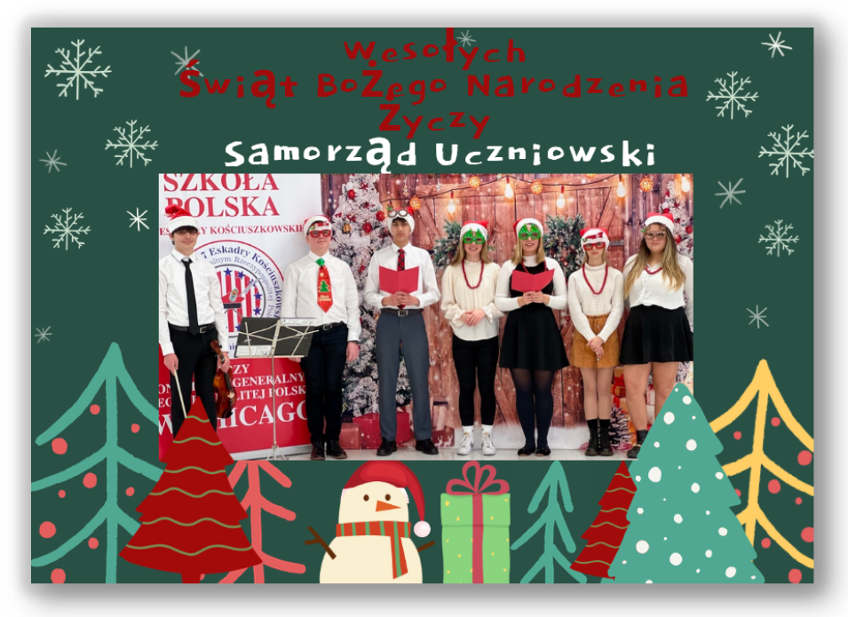Życzenia świąteczne od Samorządu Uczniowskiego Szkoły Polskiej w Chicago