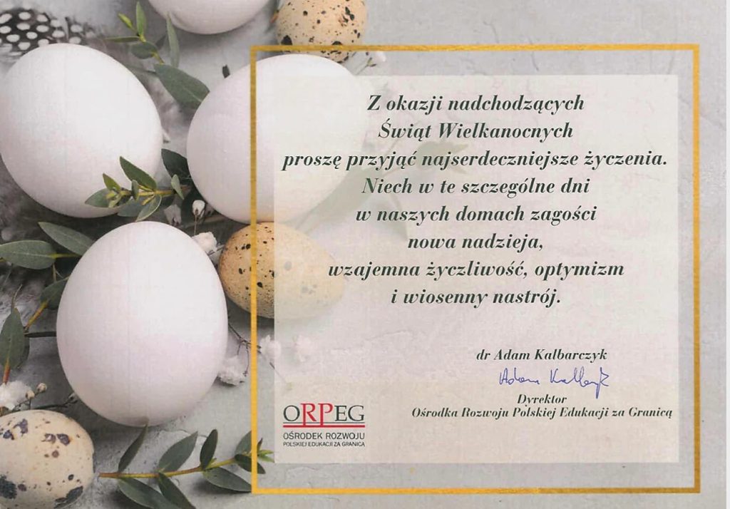Życzenia świąteczne od Dyrektora ORPEG