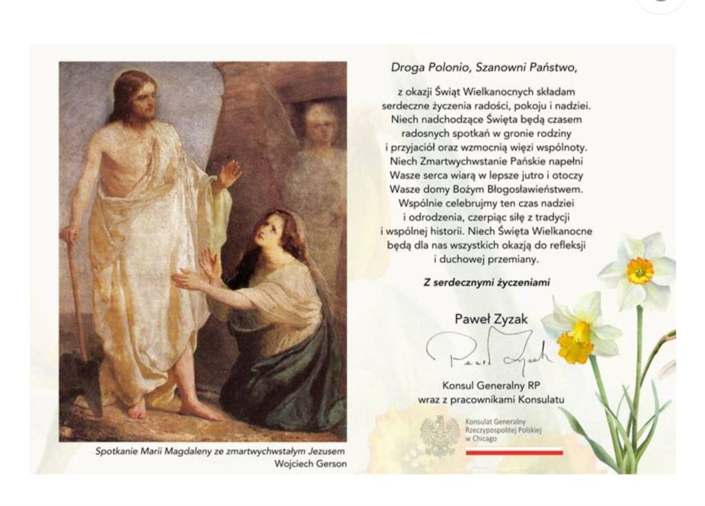 Życzenia świąteczne od Konsula RP w Chicago