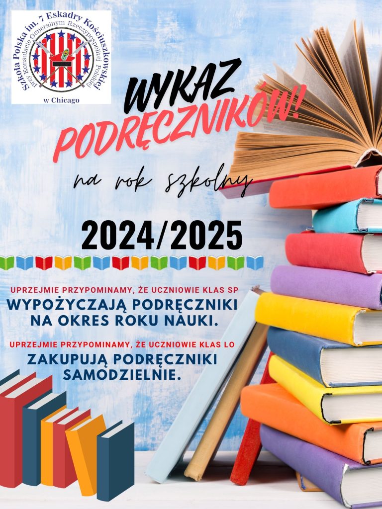 Wykaz podręczników na rok 2024/2025