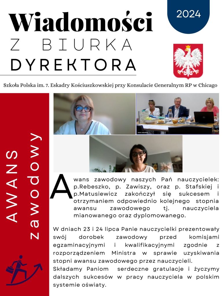 Gratulacje awansu zawodowego