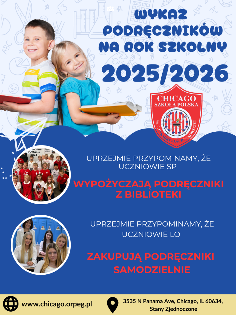 Wykaz podręczników na rok 2025/2026