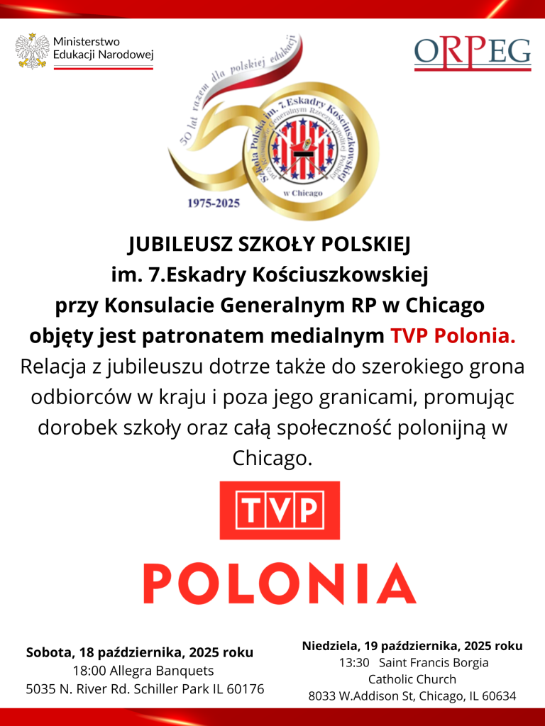 TVP Polonia – patronem medialnym Jubileuszu Szkoły Polskiej