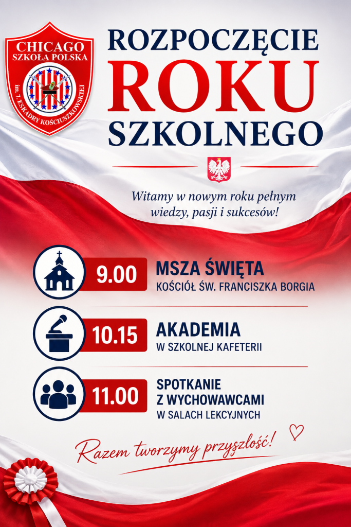 12.09.2026 ROZPOCZĘCIE ROKU SZKOLNEGO